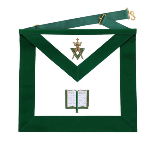 Allied Masonic Degrees Apron Green Velvet Customizable Masonic Regalia