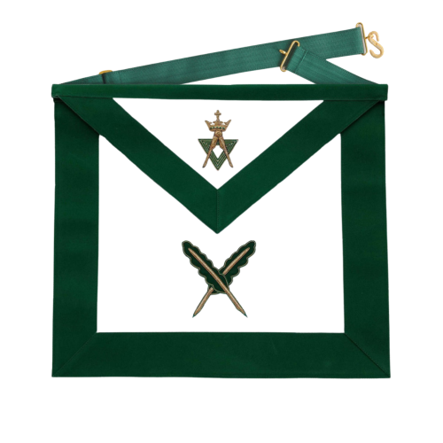 Secretary Allied Masonic Degrees Apron Green Velvet