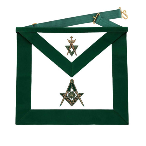 Senior Deacon Allied Masonic Degrees Apron Green Velvet