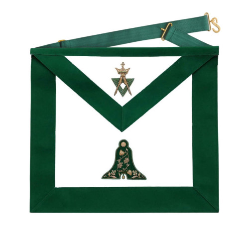 Senior Warden Allied Masonic Degrees Apron Green Velvet