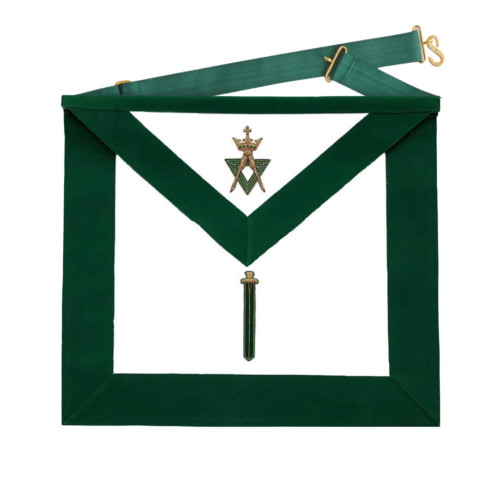 Sentinel Allied Masonic Degrees Apron - Green Velvet
